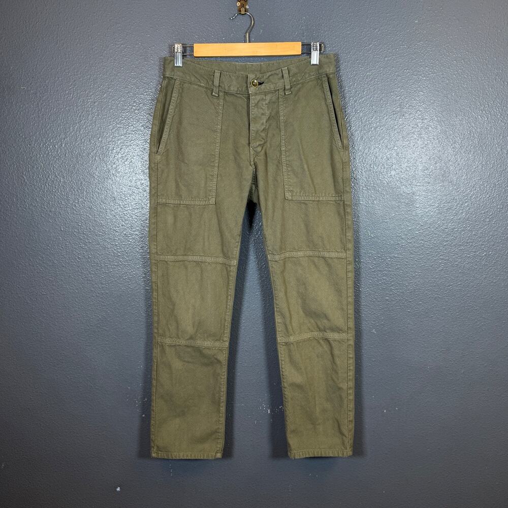 Rag & Bone 31/28 men’s green army biker chino 100% cotton pants